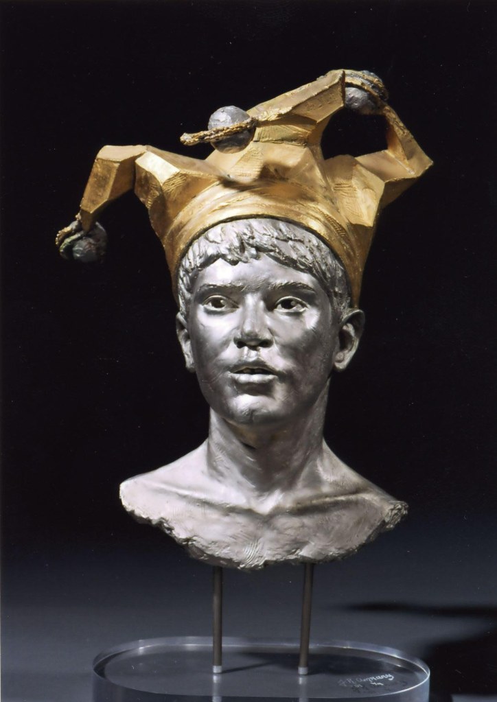 Nickel, silver, and gold sculpture by artist Julie Rotblatt-Amrany, titled Itamar's Destiny