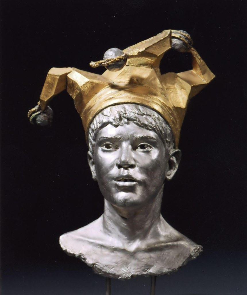 Artist Julie Rotblatt-Amrany's sculpture, Itamar's Destiny, nickel, silver, gold