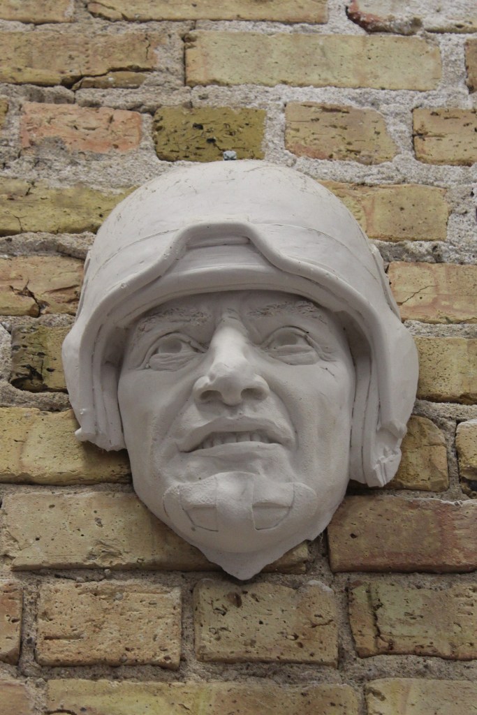 Plaster cast sculpture of Bill George for Soldier Field Monument by Julie Rotblatt-Amrany