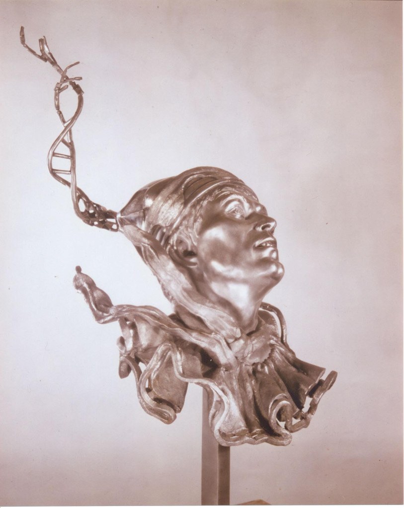 Petroushka's Helix, a stainless steel sculpture by artist Julie Rotblatt-Amrany