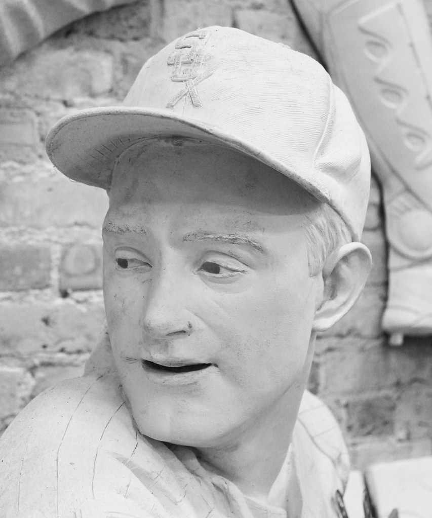 Bronze sculpture of Billy Pearce by Julie Rotblatt-Amrany for The Chicago White Sox