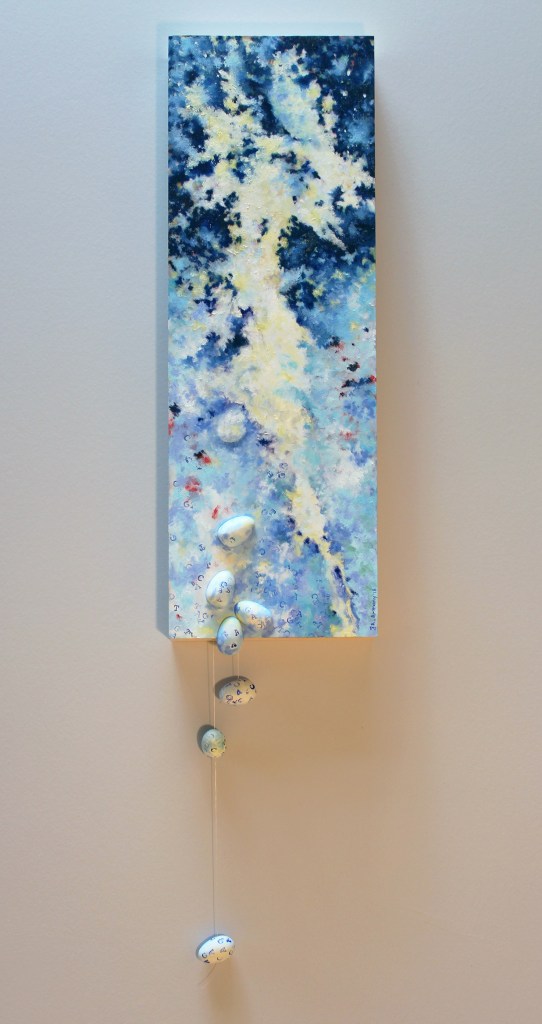 Code Decoded, a multi-media painting by Julie Rotblatt-Amrany